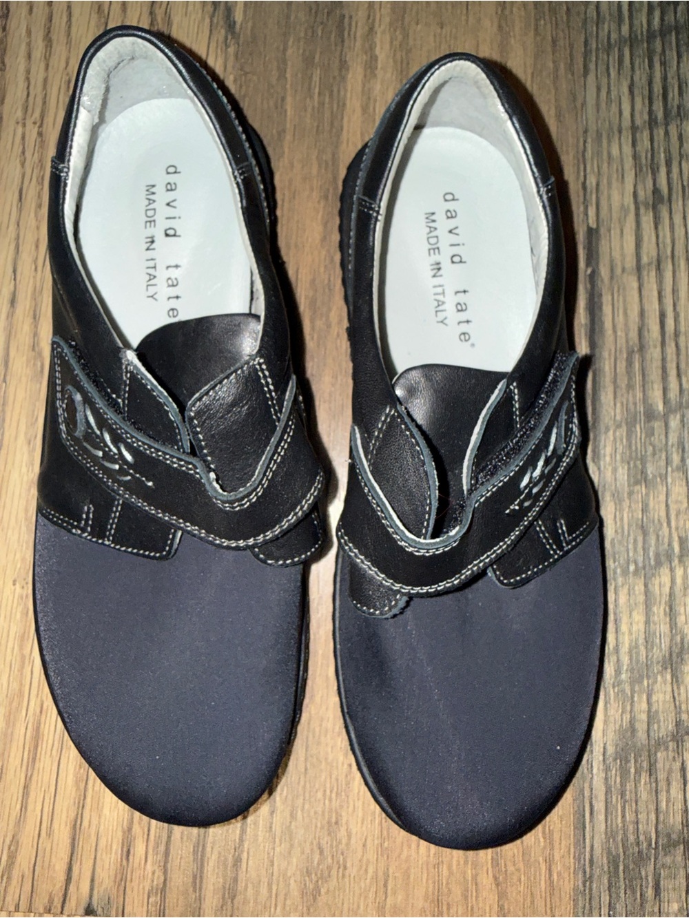 David Tate Womens Evita Micro Black Stretch Casual Shoes  size US8
